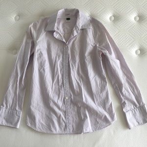 EUC lavender and white striped J Crew button down